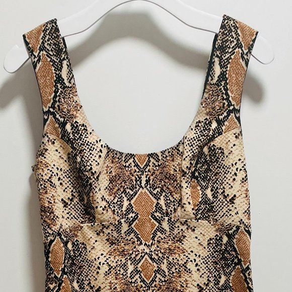 DVF Tessa Cotton Stretch Twill Python Snake Cocktail Dress - Size 8 - Picture 4 of 11